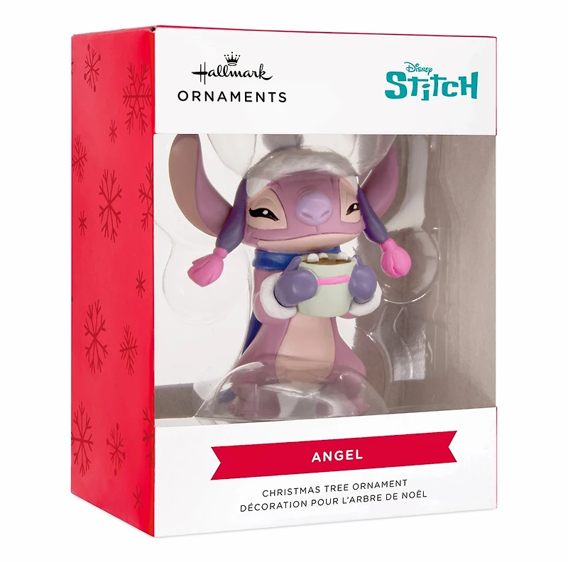 Disney Stitch Angel With Hot Cocoa Hallmark Ornament 