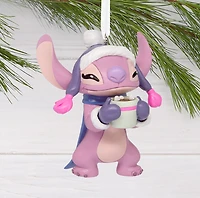 Disney Stitch Angel With Hot Cocoa Hallmark Ornament 