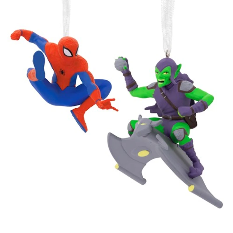 Hallmark Marvel Spider-Man and Green Goblin Christmas Ornaments, Set of 2 