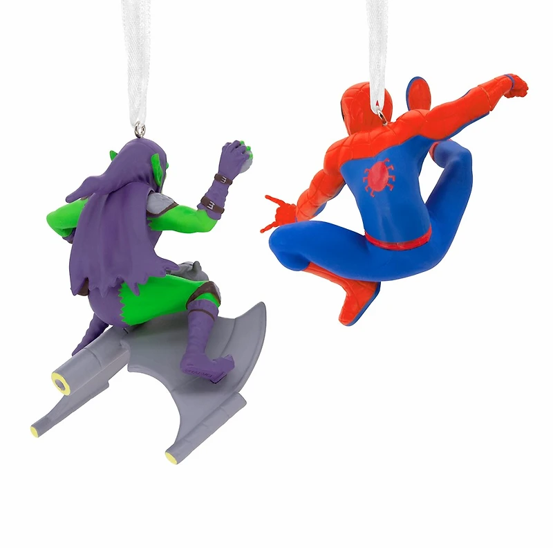 Hallmark Marvel Spider-Man and Green Goblin Christmas Ornaments, Set of 2 