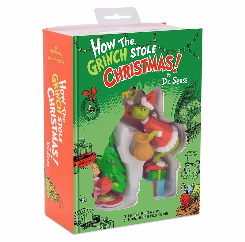 Dr. Seuss's How the Grinch Stole Christmas!™ Grinch and Cindy-Lou Who Hallmark Ornaments, Set of 2 