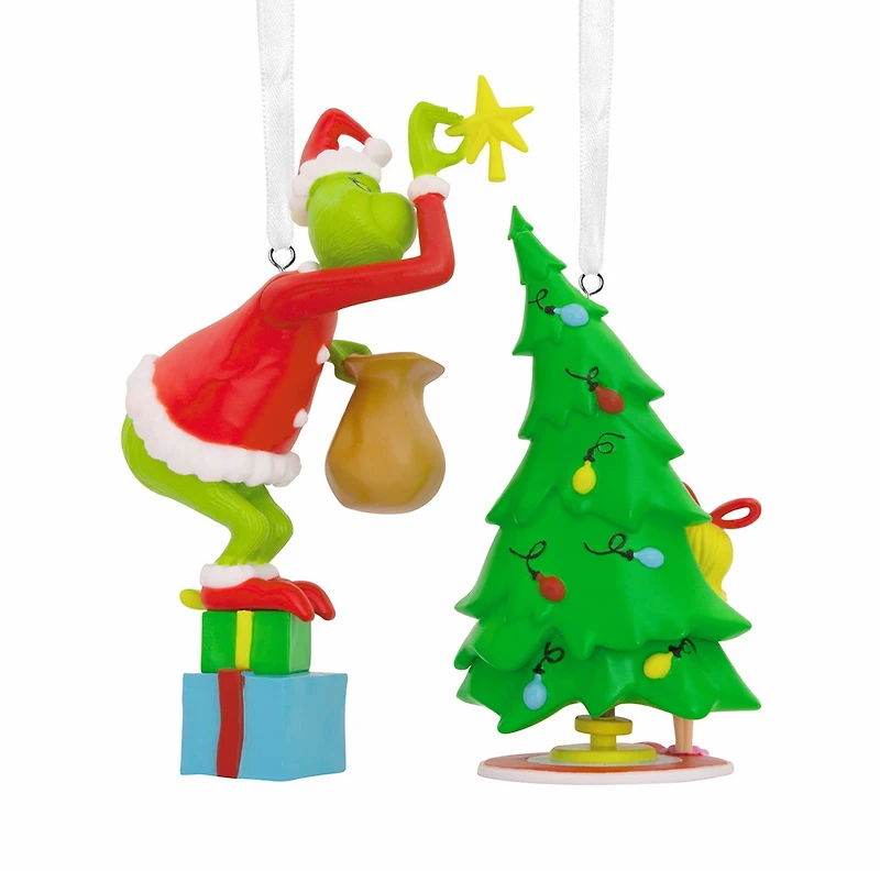 Dr. Seuss's How the Grinch Stole Christmas!™ Grinch and Cindy-Lou Who Hallmark Ornaments, Set of 2 