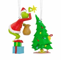 Dr. Seuss's How the Grinch Stole Christmas!™ Grinch and Cindy-Lou Who Hallmark Ornaments, Set of 2 