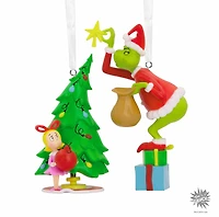 Dr. Seuss's How the Grinch Stole Christmas!™ Grinch and Cindy-Lou Who Hallmark Ornaments, Set of 2 