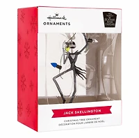 Disney Tim Burton's The Nightmare Before Christmas Jack Skellington With Lights Hallmark Ornament 