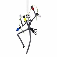 Disney Tim Burton's The Nightmare Before Christmas Jack Skellington With Lights Hallmark Ornament 