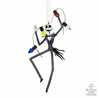 Disney Tim Burton's The Nightmare Before Christmas Jack Skellington With Lights Hallmark Ornament 