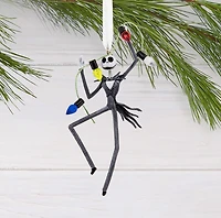 Disney Tim Burton's The Nightmare Before Christmas Jack Skellington With Lights Hallmark Ornament 