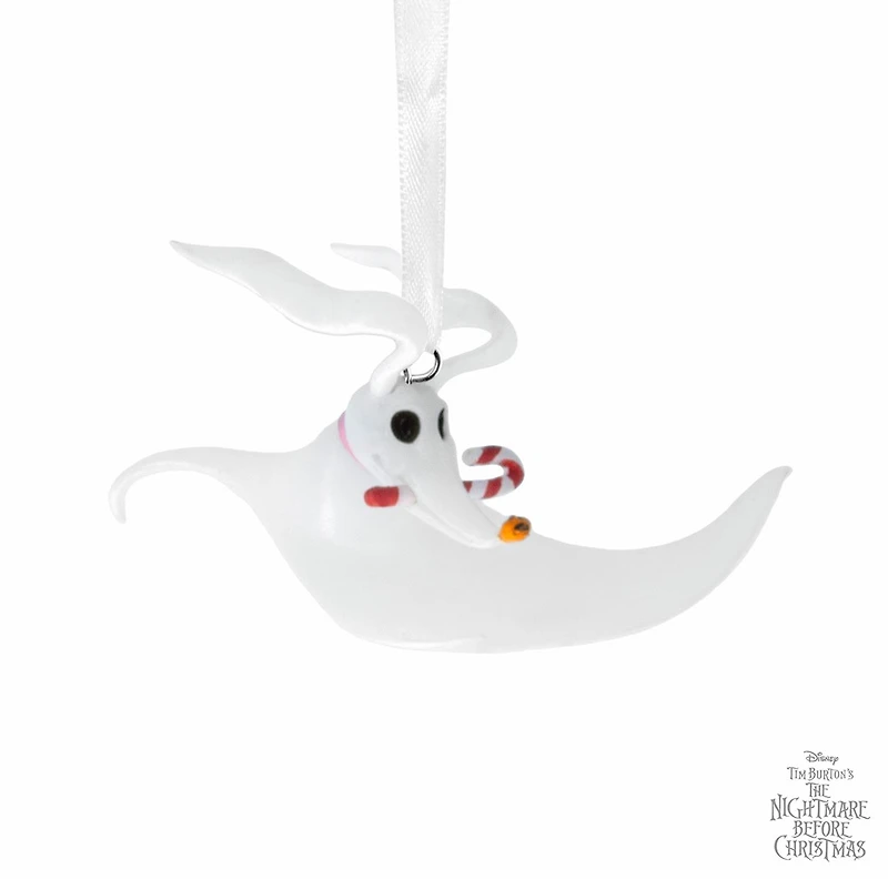 Disney Tim Burton's The Nightmare Before Christmas Zero With Candy Cane Hallmark Ornament 