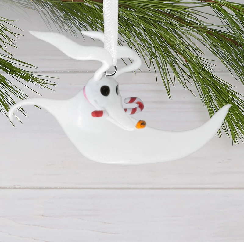 Disney Tim Burton's The Nightmare Before Christmas Zero With Candy Cane Hallmark Ornament 