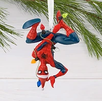 Marvel Spider-Man Hanging From Lights Hallmark Ornament 