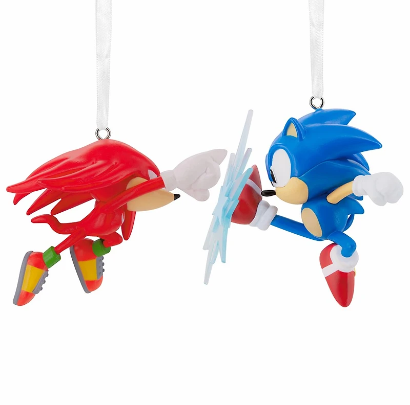 Sonic the Hedgehog Sonic vs Knuckles 2pc Hallmark Ornament 
