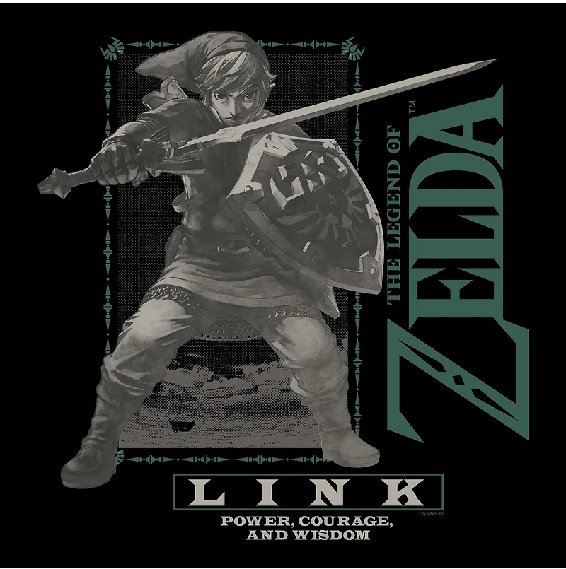 T-shirt The Legend of Zelda : Link en gris - Taille M 
