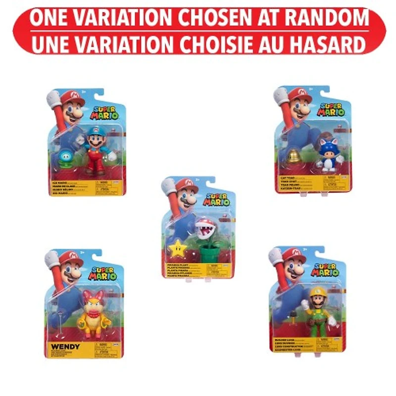 Super Mario 4" Figure Wave 44 - Assortment – One Variation Chosen at Random