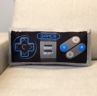 Coussin de manette de jeu noir et bleu 