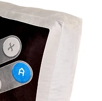 Coussin de manette de jeu noir et bleu 