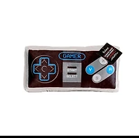 Coussin de manette de jeu noir et bleu 