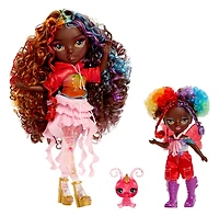 Rainbow High Littles Rainbow Fantasy Fairies + Pet – Amethyst, Purple 5.5" Small Doll & Unicorn – One Variation Chosen at Random