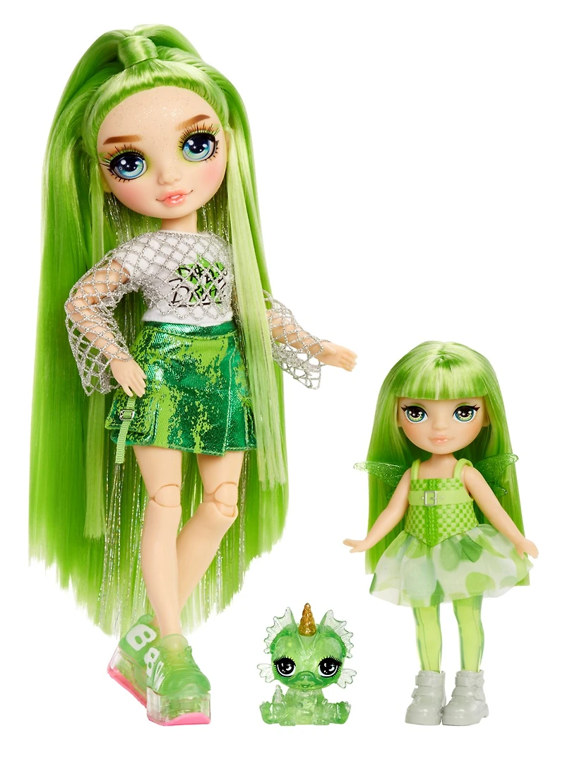 Rainbow High Littles Rainbow Fantasy Fairies + Pet – Amethyst, Purple 5.5" Small Doll & Unicorn – One Variation Chosen at Random