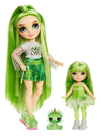 Rainbow High Littles Rainbow Fantasy Fairies + Pet – Amethyst, Purple 5.5" Small Doll & Unicorn – One Variation Chosen at Random