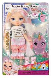 Rainbow High Littles Rainbow Fantasy Fairies + Pet – Amethyst, Purple 5.5" Small Doll & Unicorn – One Variation Chosen at Random