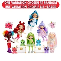 Rainbow High Littles Rainbow Fantasy Fairies + Pet – Amethyst, Purple 5.5" Small Doll & Unicorn – One Variation Chosen at Random