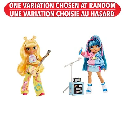 Rainbow High Jr High Rock Band - Bella, Pink 9” Fashion Doll with Guitar