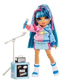 Rainbow High Jr High Rock Band - Bella, Pink 9” Fashion Doll with Guitar