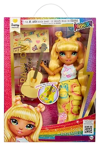 Rainbow High Jr High Rock Band - Bella, Pink 9” Fashion Doll with Guitar