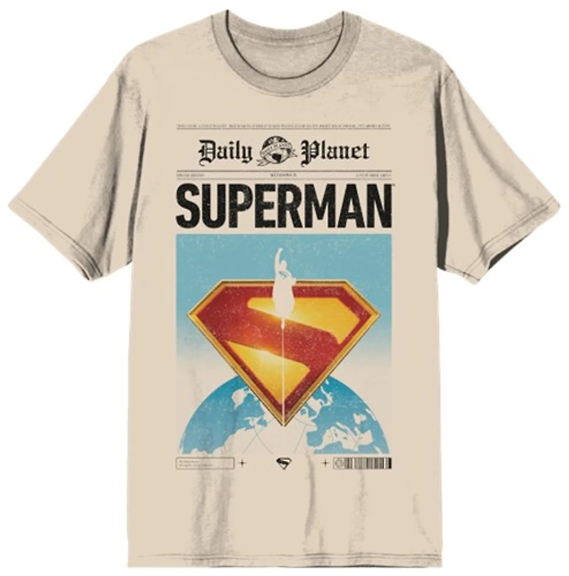 Superman Daily Planet Beige Tee