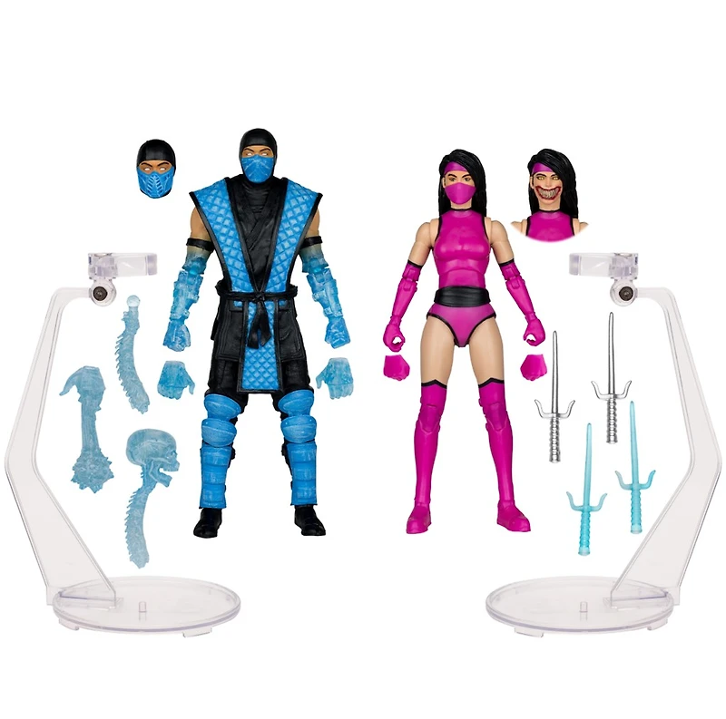 Mortal Kombat Klassics Sub-Zero vs Mileena 7-Inch Action Figure Deluxe 2-Pack 