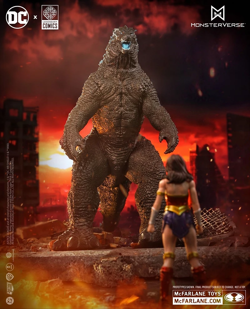 DC Multiverse Wonder Woman vs. Godzilla (Justice League vs. Godzilla vs. Kong) 2 Pack 