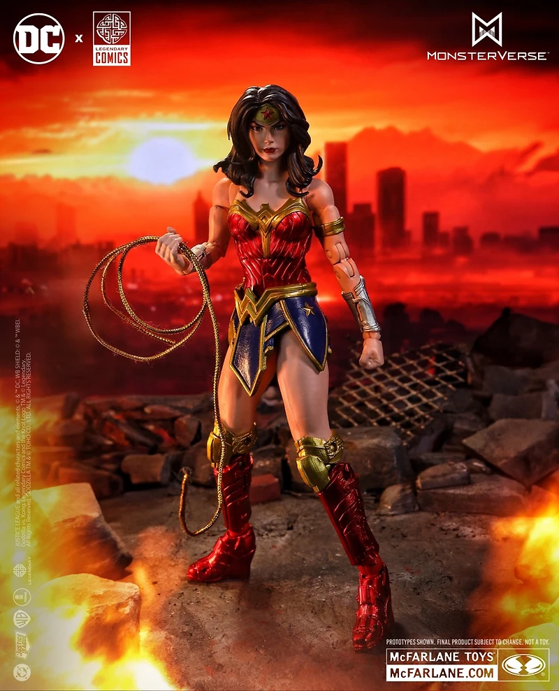 DC Multiverse Wonder Woman vs. Godzilla (Justice League vs. Godzilla vs. Kong) 2 Pack 