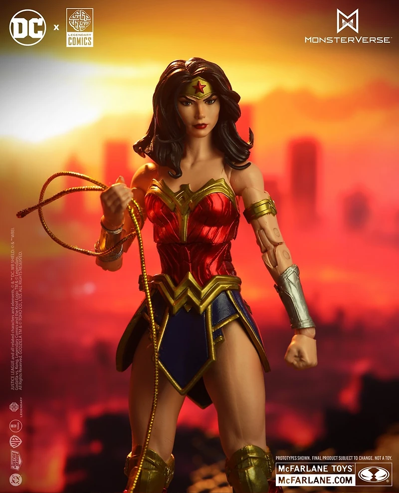 DC Multiverse Wonder Woman vs. Godzilla (Justice League vs. Godzilla vs. Kong) 2 Pack 