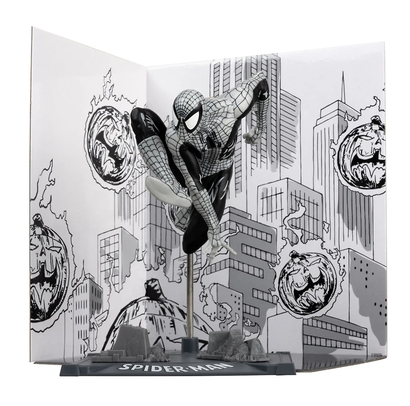 Marvel Spider-Man (Line Art) 1:10th Scale Collectible with Scene (Spider-Man #6) Gold Label 