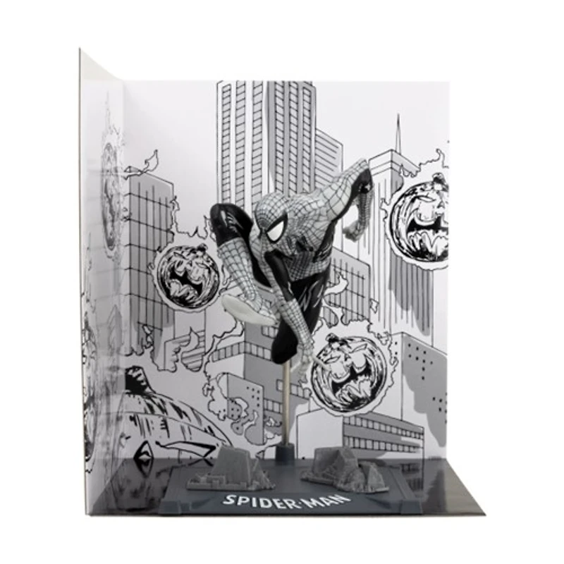 Marvel Spider-Man (Line Art) 1:10th Scale Collectible with Scene (Spider-Man #6) Gold Label 