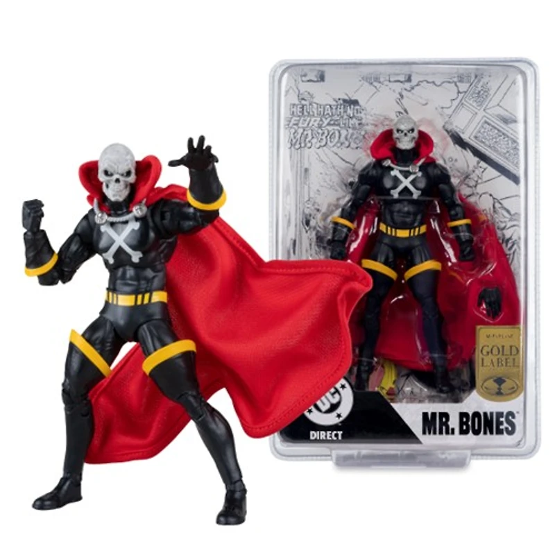 DC Direct Mr. Bones (Infinity Inc #16) 7-Inch Action Figure with Lithograph Gold Label 