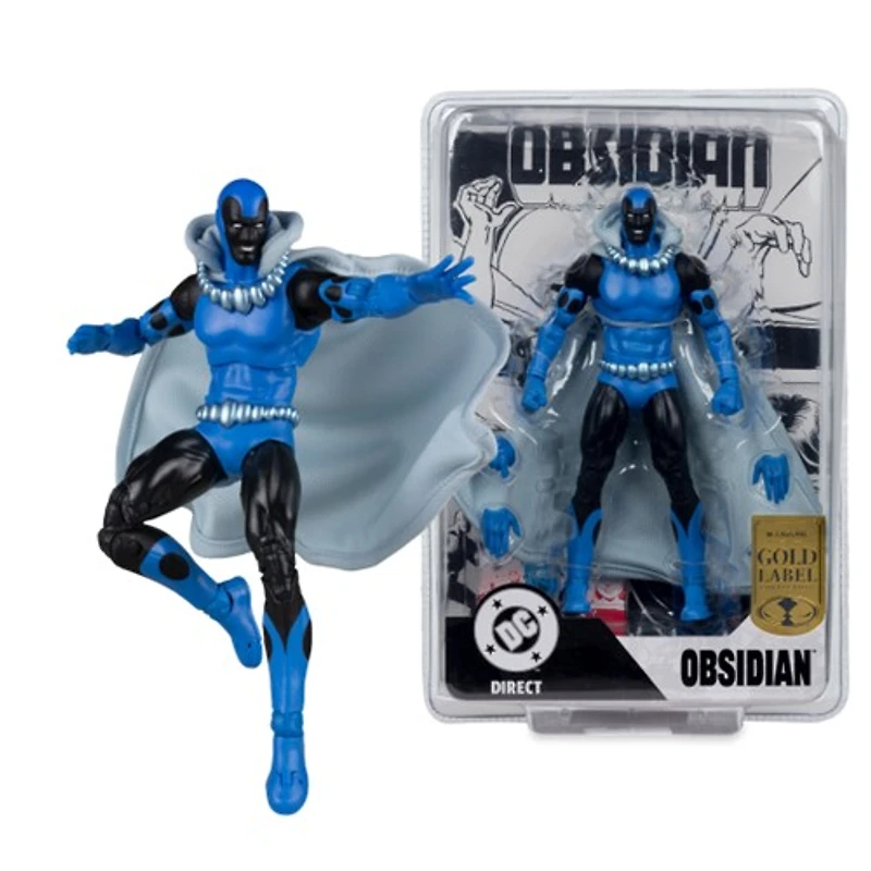 DC Direct Obsidian (Infinity Inc #16) 7-Inch Action Figure with Lithograph Gold Label 
