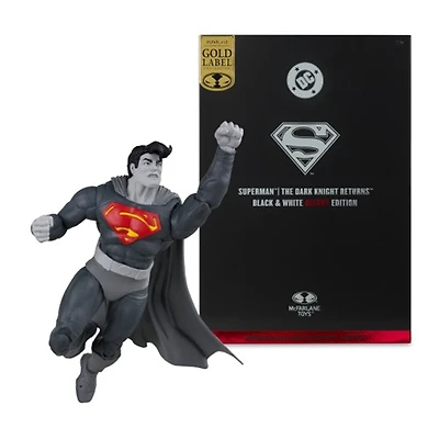 DC Multiverse Superman (The Dark Knight Returns) Black & White Accent Edition Gold Label 7-Inch Action Figure