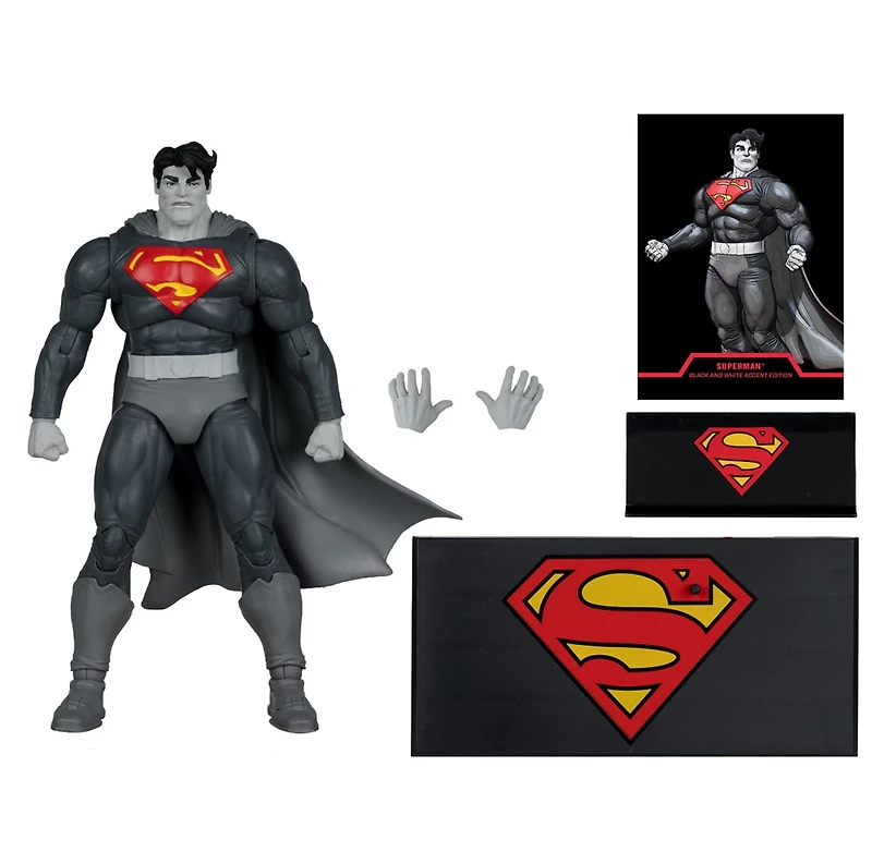 DC Multiverse Superman (The Dark Knight Returns) Black & White Accent Edition Gold Label 7-Inch Action Figure
