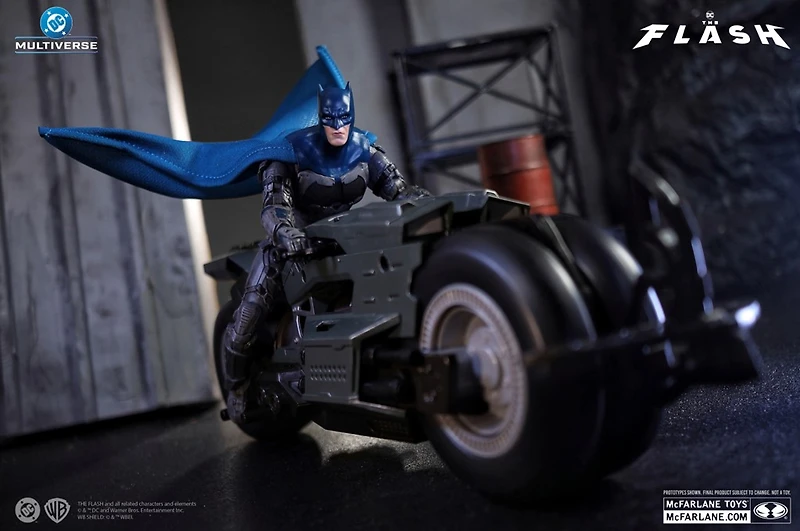 DC Multiverse Batman & Batcycle (The Flash) 7-Inch Action Figure and Vehicle 2 Pack 