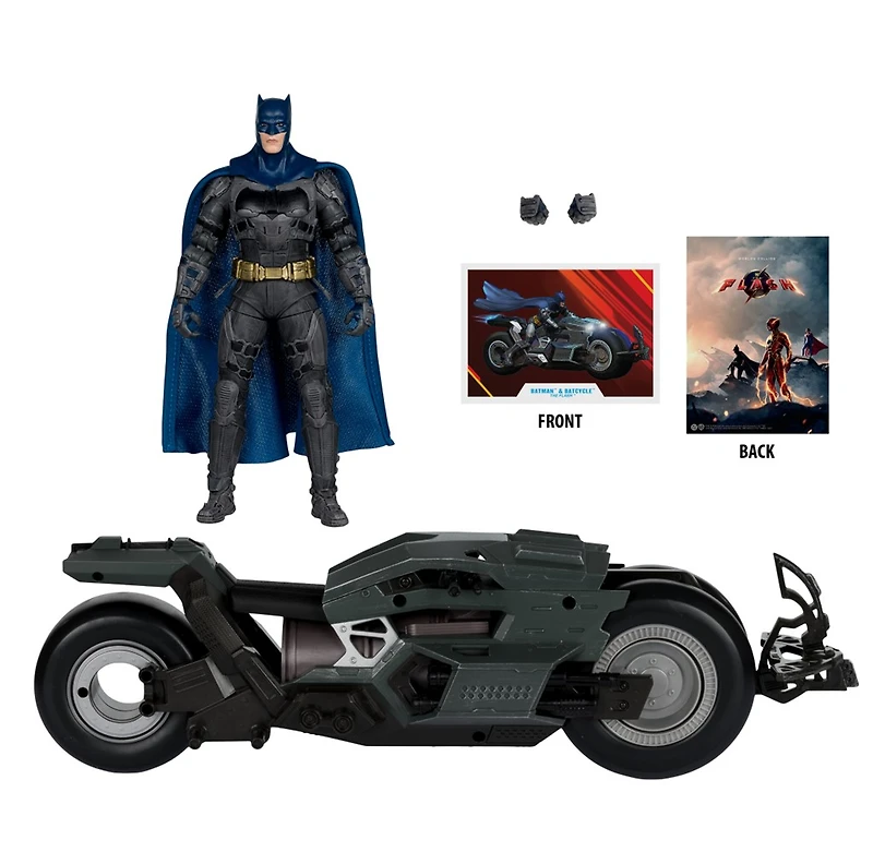 DC Multiverse Batman & Batcycle (The Flash) 7-Inch Action Figure and Vehicle 2 Pack 