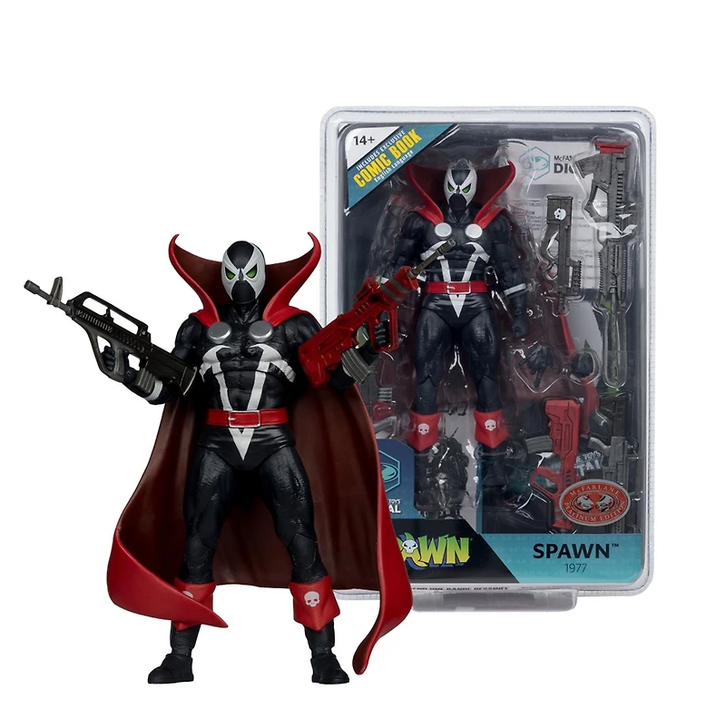 Spawn 77 (Black and Red) 7-Inch Action Figure with Comic and McFarlane Toys Digital Collectible [Red Platinum Edition]