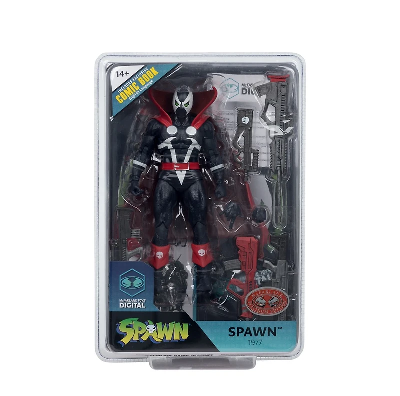 Spawn 77 (Black and Red) 7-Inch Action Figure with Comic and McFarlane Toys Digital Collectible [Red Platinum Edition]