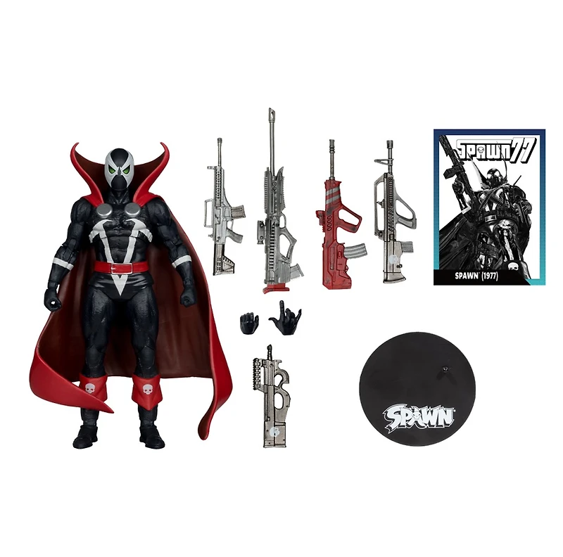 Spawn 77 (Black and Red) 7-Inch Action Figure with Comic and McFarlane Toys Digital Collectible [Red Platinum Edition]