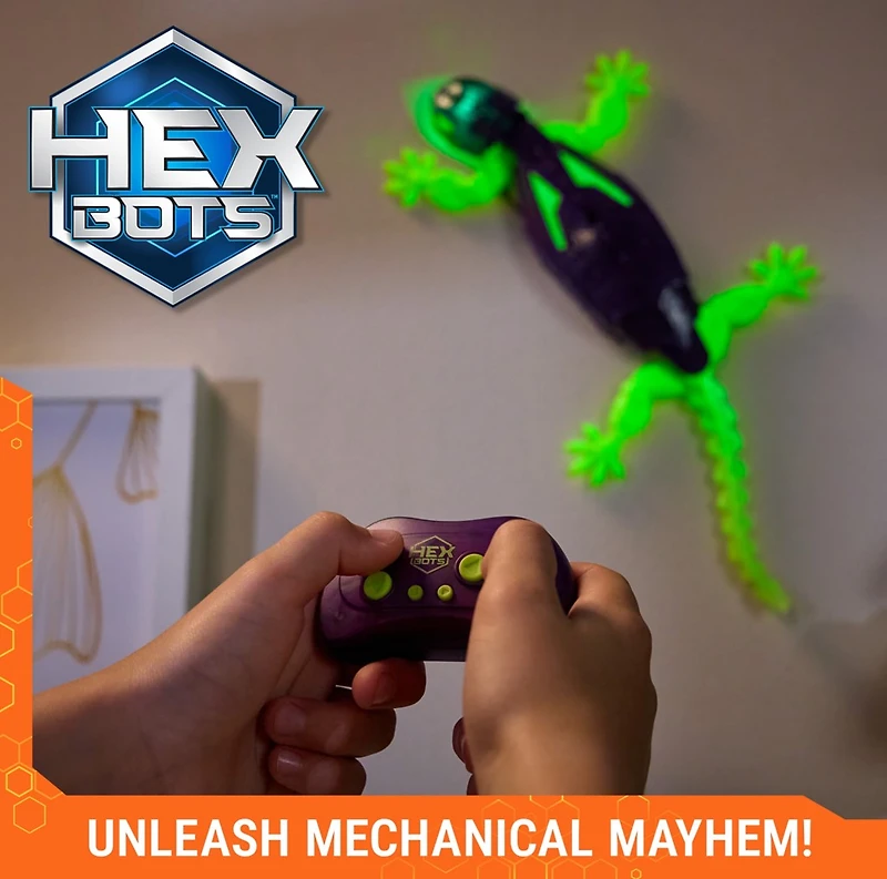 Hex Bots: Glowing Wall Crawler Gecko