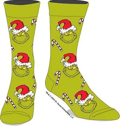 Santa Grinch Socks