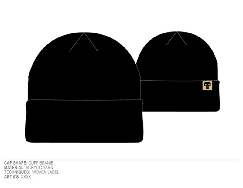 Marvel Punisher Black Beanie - One Size 