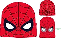 Marvel Spiderman Mask Red and Black Beanie - One Size 