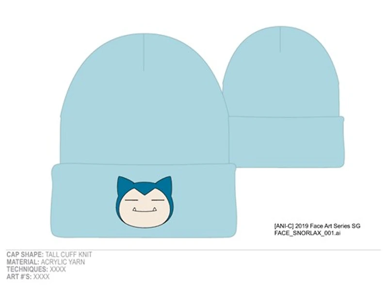 Pokemon Embroidered Snorlax Beanie 